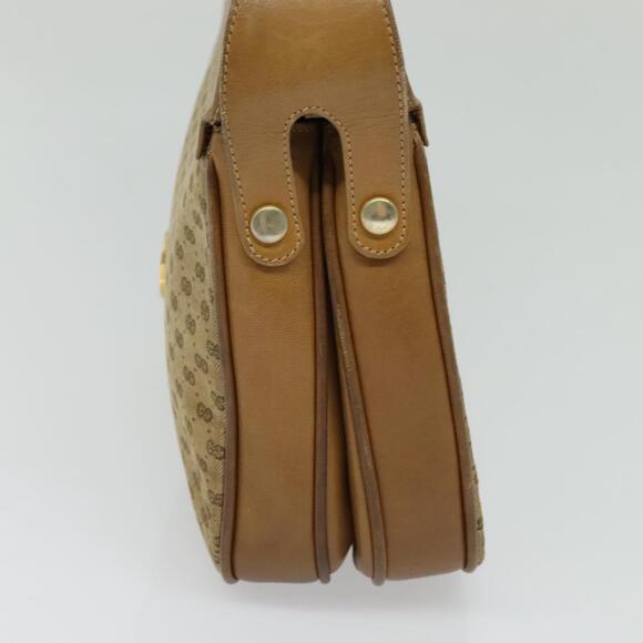 GUCCI Micro GG Canvas Shoulder Bag Beige Gold - Picture 5 of 12